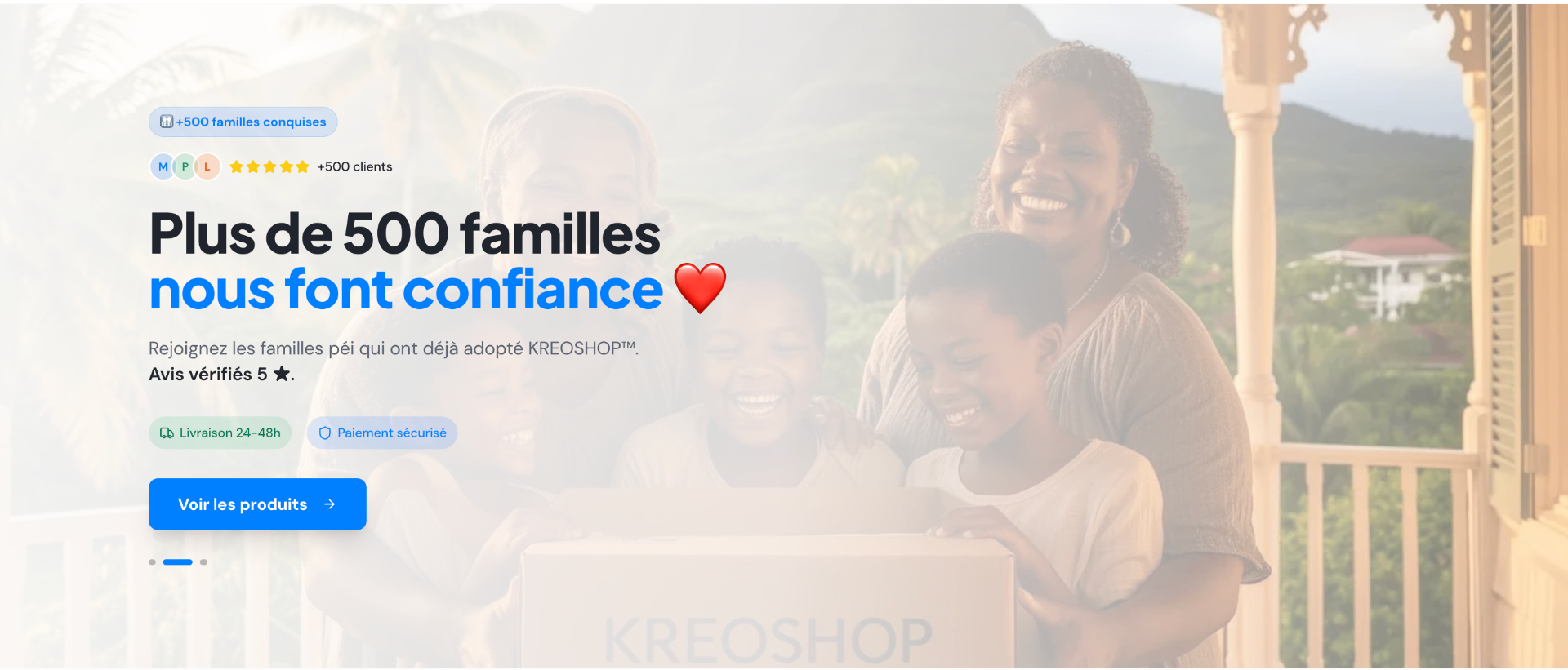 Visuel de communication du business présenté : familles réunionnaises